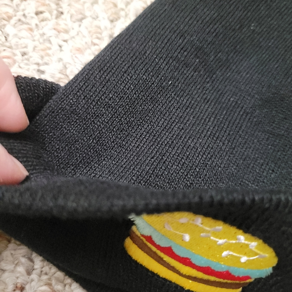 Couples Matching Beanie Hat Burger Fries Valentine Gift Set of 2 NEW Adult - Picture 11 of 12